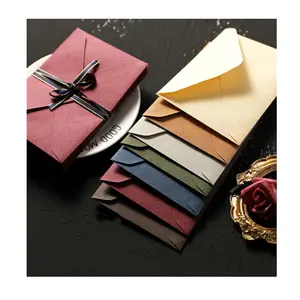 उच्च गुणवत्ता रंगीन मुद्रित लक्जरी व्यापार ग्रीटिंग कार्ड पैकेजिंग कागज लिफाफा शादी के उपहार के लिए