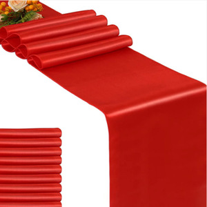 <span class=keywords><strong>Chemin</strong></span> de <span class=keywords><strong>table</strong></span> en satin rouge 12x72 pouces pour embellir votre fête Décoration de <span class=keywords><strong>table</strong></span> à domicile <span class=keywords><strong>Joyeux</strong></span> <span class=keywords><strong>anniversaire</strong></span> Mariage - Product Image 1