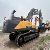 Excavadora de cadenas Volvo EC480 usada de 48 toneladas, buen rendimiento, 95% nueva, pocas horas de uso, motor, cojinetes, bomba de engranajes, video, en stock.