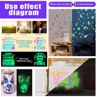 Juego de 4 pegatinas luminosas de PVC autoadhesivas de 10*12 pulgadas, película de papel de transferencia fácil para decoración de tazas, coches y hogar