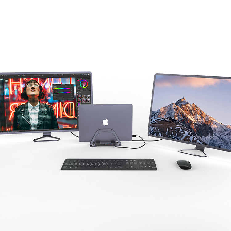4K 30Hz usbc docking dual hdmi with notebook stand usb c docking station dual monitor macbook usb c for macbook air dock