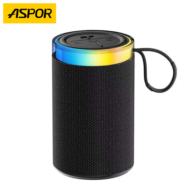 Modern RGB BT 5.3 Portable Battery-Powered Speaker Outdoor Use Immersive Audio with Rich Sound and RGB Design ASPOR A681