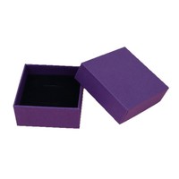 Caja de Joyería Simple con Tapa y Base para Anillos, Aretes, Collares, Pulseras, Caja de Papel Cuadrada para Empaque de Regalos, en Existencia