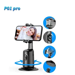P01pro 2023 Oct New Auto Gesture Recogonization Face Tracking Gimbal Self Motion Smart Selfie Stick 360 rotazione