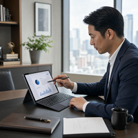 Tablet PC Surface Pro 2-in-1 Baru Berkualitas Tinggi 11,6 Inci dengan Windows 10, RAM 6GB, ROM 128GB, Keyboard, Grosir untuk Profesional