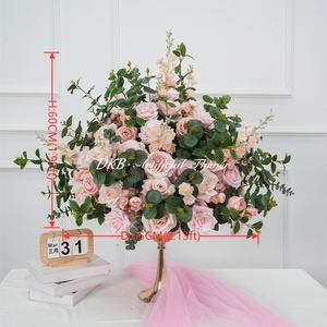 DKB Wholesale <b>Artificial</b> Silk Rose <b>Hydrangea</b> White Flower Ball Table Centerpiece Floral Decor for Wedding Proposal Meeting - Product Image 2