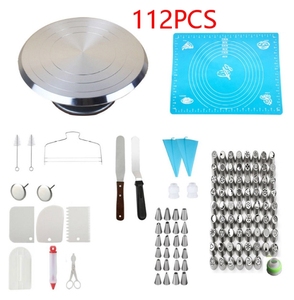 Aluminium Alloy Cake <b>Turntable</b> Set 12 Inch Revolving Rotating Cake Decorating Stand with Non-Slip Rubber Bottom - Product Image 4