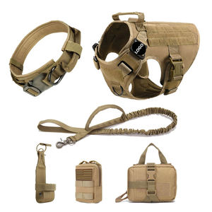 Set <span class=keywords><strong>Harnesses</strong></span> Anjing Taktis Anti Tarik, Vest Reflektif Nylon OEM, Kalung Anjing, Tali Anjing, dan <span class=keywords><strong>Harnesses</strong></span> Latihan Heavy Duty untuk Anjing Besar - Product Image 3