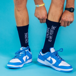 Tùy Chỉnh Tên Thương Hiệu Thiết Kế Trắng Athletic Chạy Calf Sport Socks Với Cushion - Product Image 5