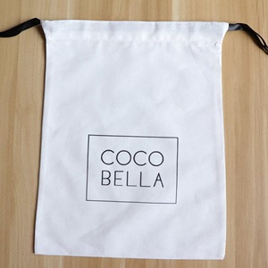 Sac à chaussures en coton réutilisable et écologique, grand format, pour sac à main, impression de logo personnalisé, pochette en mousseline, sac cadeau en coton avec cordon de serrage - Product Image 4
