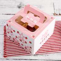 Vente en gros Petit carré blanc de 10 pouces de haut Machine à fabriquer 12 pulgadas et fleurs Boîtes en papier avec fenêtre pour gâteaux à plusieurs niveaux