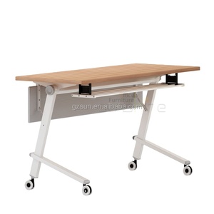 Bureau de formation scolaire moderne <span class=keywords><strong>Table</strong></span> de bureau pliable avec roue mobile <span class=keywords><strong>Table</strong></span> de bureau pliante - Product Image 2