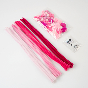 ชุดของเล่น DIY ตุ๊กตาเจ้าหญิง สีชมพูไล่เฉด พร้อมที่ร้อยไหมพรม ปอมปอม ตาตุ๊กตา ชุดงานฝีมือสำหรับเด็ก ตุ๊กตายูนิคอร์น - Product Image 3