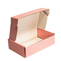 Boîte d'expédition pliable en carton ondulé écologique et colorée pour t-shirts en tissu, emballage en papier pour envoi postal