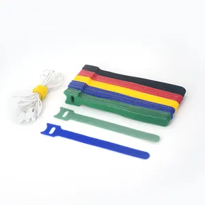 Adjustable Nylon Hook And Loop Fastener Cable Ties