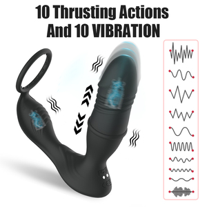 Yüksek frekanslı sokmak Anal vibratör p-spot Butt Plug Penis halkası akıllı App uzaktan kumanda prostat masaj aleti erkekler için - Product Image 6