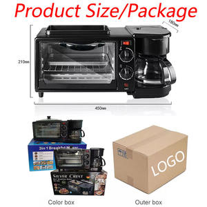 เครื่องทำอาหารอัตโนมัติแบบ3 <span class=keywords><strong>in</strong></span> <span class=keywords><strong>1</strong></span>เครื่องทำพิซซ่าวาฟเฟิลแซนด์วิชเตาอบไฟฟ้าขนาดเล็กสำหรับทำอาหารเช้า - Product Image 4