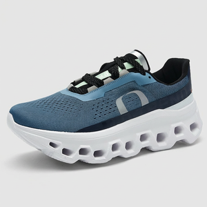 Scarpe da Corsa <span class=keywords><strong>Bianche</strong></span> da <span class=keywords><strong>Uomo</strong></span> Traspiranti con Suola Cava Leggere <span class=keywords><strong>Sneakers</strong></span> da Ginnastica in Stock con Logo Personalizzabile OEM e Taglie Grandi - Product Image 1