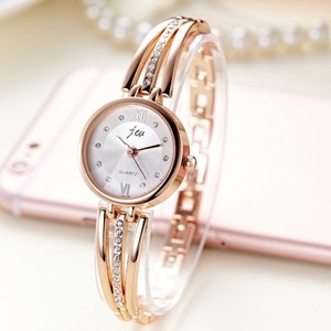 Reloj de Pulsera de Moda para Mujer, Reloj de Cuarzo Dorado Rosa, Elegante Reloj de Pulsera con Pedrería para Mujer, Regalo - Product Image 4