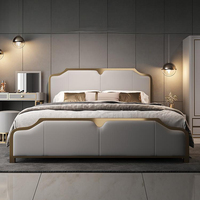 Juego de Muebles para Dormitorio, Cama Queen Size, Doble, Individual, King Size, Letto, Camas Matrimoniales, Muebles de Dormitorio Tapizados