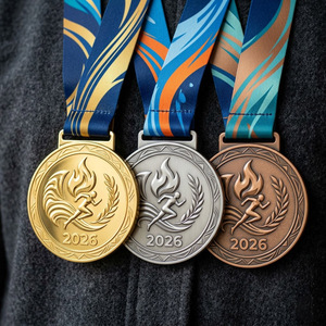 Medallas Personalizadas de Aleación de Zinc Fundido a Presión Sojagy con Relieve 3D y Esmalte Suave, Premios Deportivos Chapados en Oro para Carreras y Maratones - Product Image 1