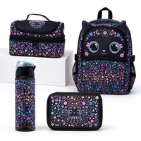 Set Tas Sekolah Anak Lucu 4 in 1 untuk Anak SD, Termasuk Tas Ransel, Tas Makan Siang, Kotak Pensil & Botol Minum untuk Siswa SD