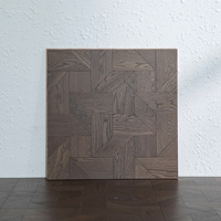 Dalles de parquet multicouche en chêne noir, design premium traité thermiquement pour le marché du Moyen-Orient