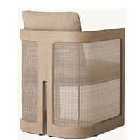 Ensemble de salle à manger d'extérieur en teck, style nordique moderne et minimaliste, avec des caractéristiques imperméables et anti-UV, pour jardin et cour.