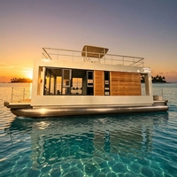 11m aluminium luxe Yacht ponton maison bateau pour fête tourisme divertissement loisirs fabrication soudée moteur hors-bord