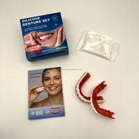 Kit de prothèses dentaires esthétiques à clipser, facettes dentaires en gel moulable, remplissage de dents, appareil dentaire en silicone, kit de relineage de prothèses, fausses dents