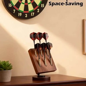 Wooden <b>Desktop</b> Dart Storage Rack 13.8x9.5x17cm Rotating <b>Shelf</b> For Darts Game Accessories Modern Design - Product Image 4