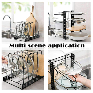 Có thể điều chỉnh nhà bếp <span class=keywords><strong>5</strong></span> lớp dây Kệ mở rộng sắt kim loại đồ nấu nướng chậu và chảo nhà bếp lưu trữ chủ giá - Product Image 4