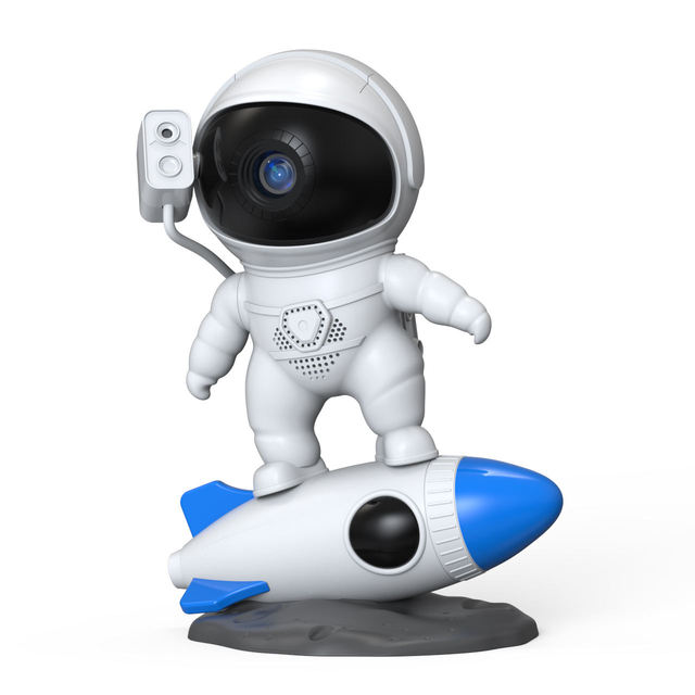 Rocket Spaceman Astronaut Star Milky Way Projector Night Light 12 Films LED Projection for Kid Birthday Children Room Decor