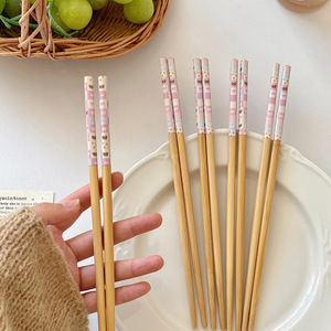 Palillos de Bambú Yuanjin con Diseño de Dibujos Animados, Redondos, para Uso Diario, Novedad 2024 - Product Image 2