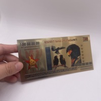 Billets de banque polymères imperméables de haute qualité pour collection, billet de banque en or imperméable du Zimbabwe