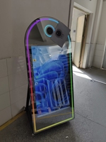 Photomaton miroir pour événements de mariage et fêtes, avec écran tactile vertical de 43 pouces, support métallique, appareil photo reflex numérique et imprimante