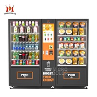 Distributeur automatique personnalisé grande capacité avec écran tactile 21,5 pouces, double compartiment en acier inoxydable, gestion cloud et accès à distance pour snacks