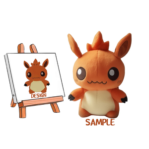 Peluche Personalizado Estilo Eevee, Peluche de Diseño Personalizado, Figura de Peluche de Monstruo de Bolsillo Hecha a Medida - Product Image 1