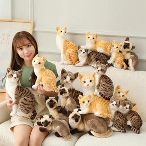 ตุ๊กตาแมว ตุ๊กตาสุนัข ของเล่นตุ๊กตาขนสั้นเหมือนจริง ขายส่ง - Product Image 3