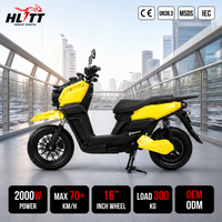 Moto électrique à batterie lithium CE 2000W 72V, 70 km/h, grande taille, scooter électrique personnalisé pour adultes