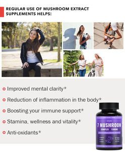 7 in 1 <span class=keywords><strong>Cordyceps</strong></span> Sinensis Chaga türkiye kuyruk Shiitake aslanlar Mane Reishi mantarı ek kapsül - Product Image 3