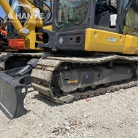 Mini-excavatrice sur chenilles d'occasion Kobelco SK55SR 5,5 tonnes d'origine japonaise, à bras court, moteur Yanmar, pour la construction urbaine et l'aménagement de jardins