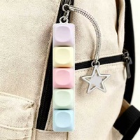 Macaron Color Series 5-Key Anime Cartoon Stress Relief PVC Lightweight Keyboard Keycap Digital Printing Business Gift Portable