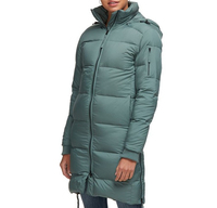 Veste en duvet d'oie sur mesure pour femme, vêtement d'extérieur, doudoune légère, doudoune d'hiver rembourrée en coton, longue veste en duvet pour femme
