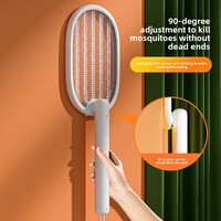 Nouvelle raquette électrique anti-moustiques domestique, modèle double usage rechargeable par USB, pliable, multifonction, non toxique
