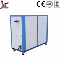 Refroidisseur d'eau industriel de 10 CV avec condenseur en cuivre à calandre et tube et pompe de 1,5 kW