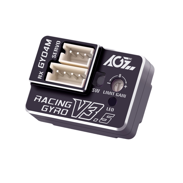 AGFRC GY04M V3.5 Black Color PWM Follow CNC 2S Steering Gyro for Mini Z / Drift Racing Cars