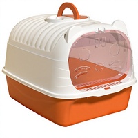 Bac à litière pour chat entièrement fermé en plastique ABS, anti-odeur, extra-large, anti-éclaboussures, portable, toilette de grande taille