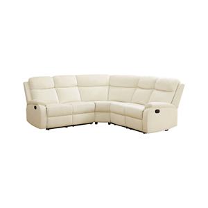 Conjunto de sofá de sala de estar de 3 piezas de tela Beige moderna, sofá reclinable de <span class=keywords><strong>pelusa</strong></span> transpirable blanco, apartamento convertible - Product Image 5