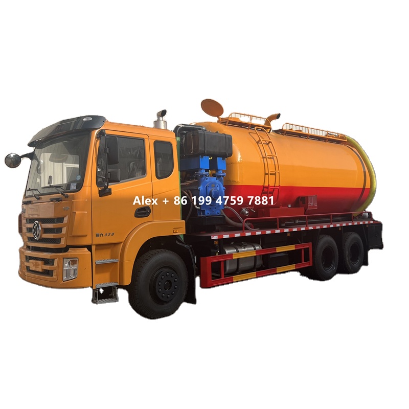 6x4 евро 6 дизель 320 л.с. Dongfeng 22 куб. См комбинированный всасывающий грузовик для сточных вод с высоким давлением